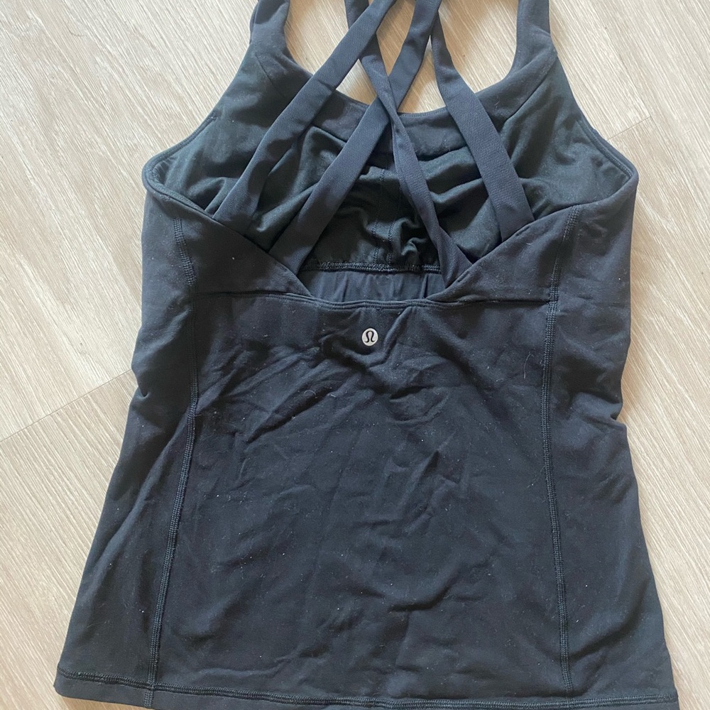 Lululemon black mesh racer back tank